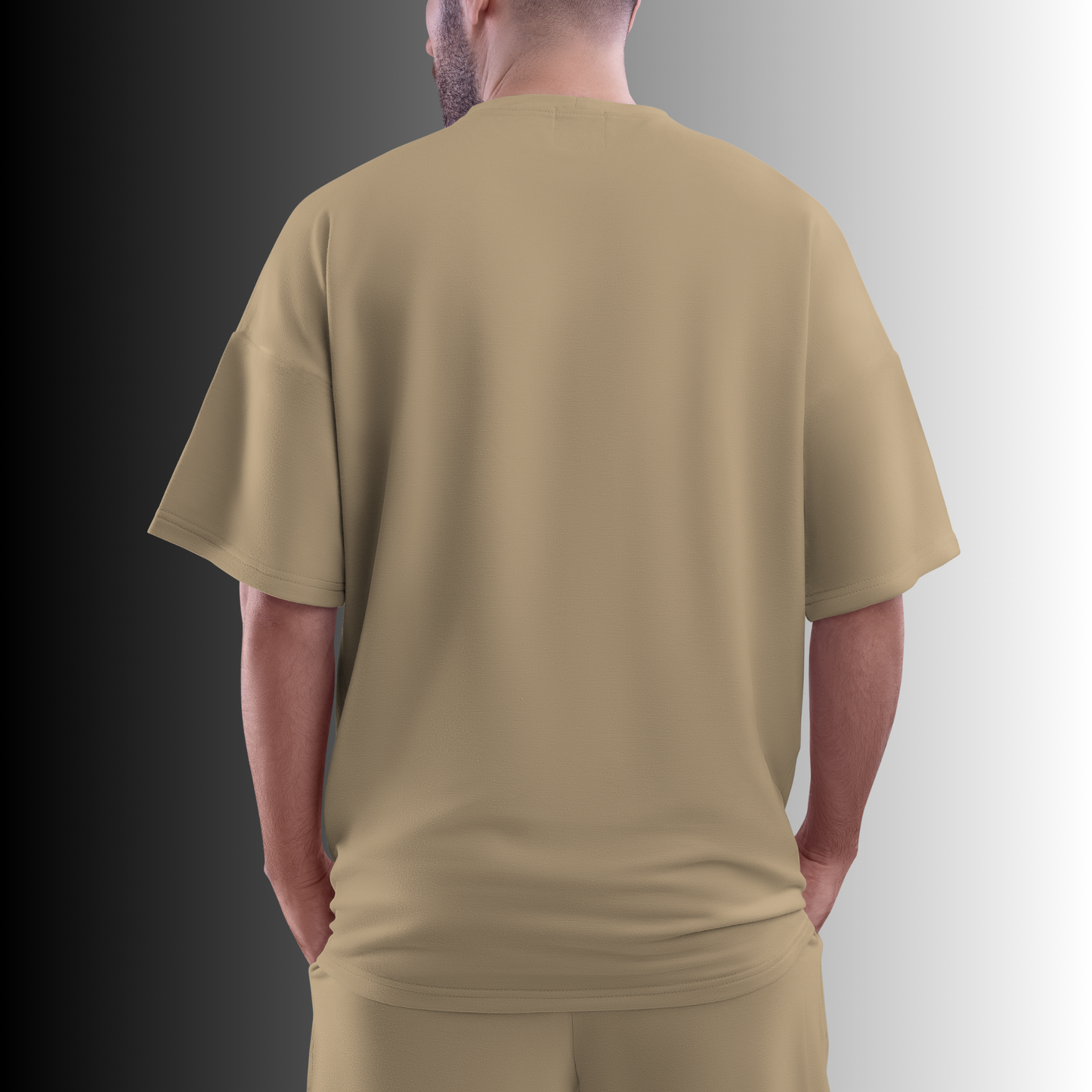 Men's Oversized Beige color T-Shirt