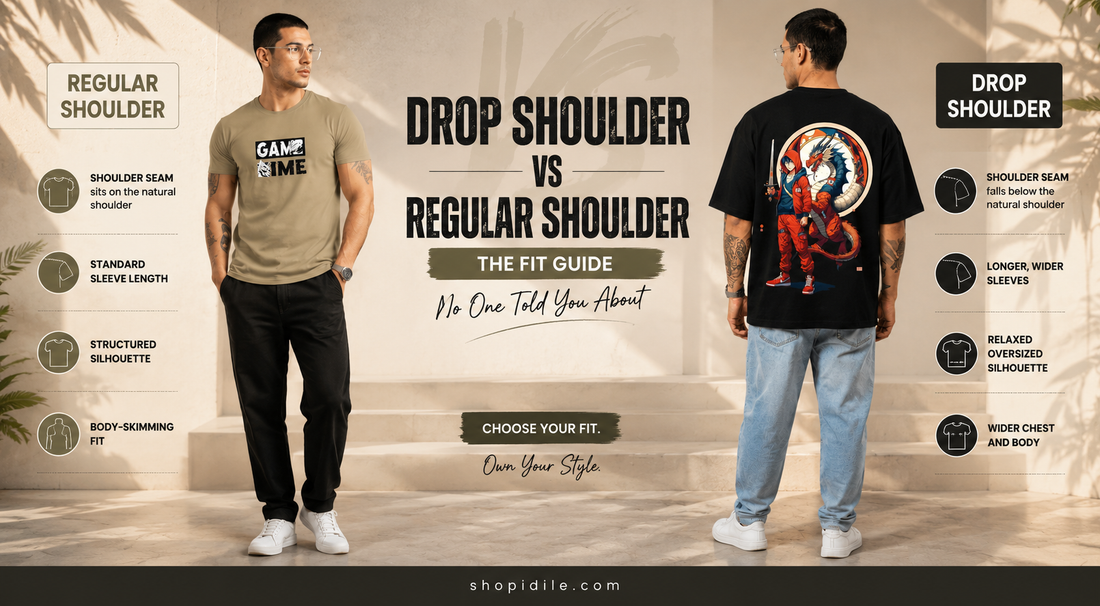 Drop Shoulder vs Regular Shoulder T-Shirts: The Fit Guide No One Told You About