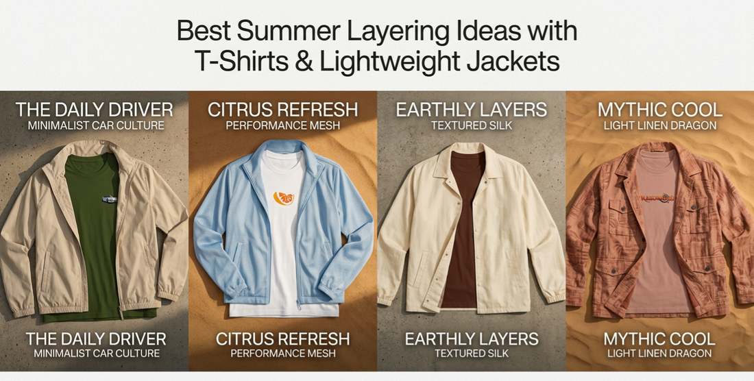 Best Summer Layering Ideas with T-Shirts &amp; Lightweight Jackets
