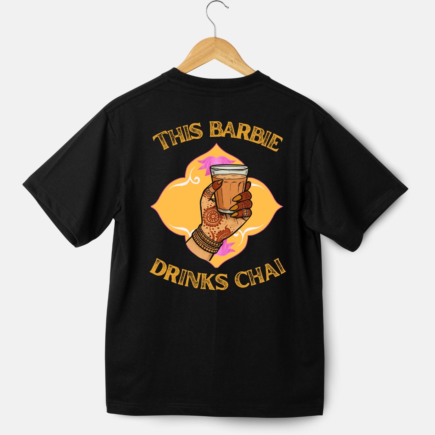 Women's oversized barbie loves chai T-shirt