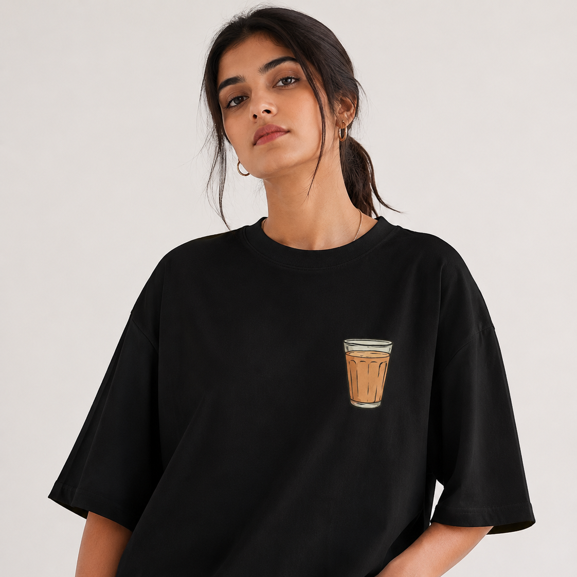 Women's oversized barbie loves chai T-shirt
