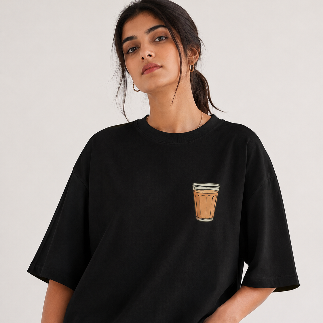 Women's oversized barbie loves chai T-shirt