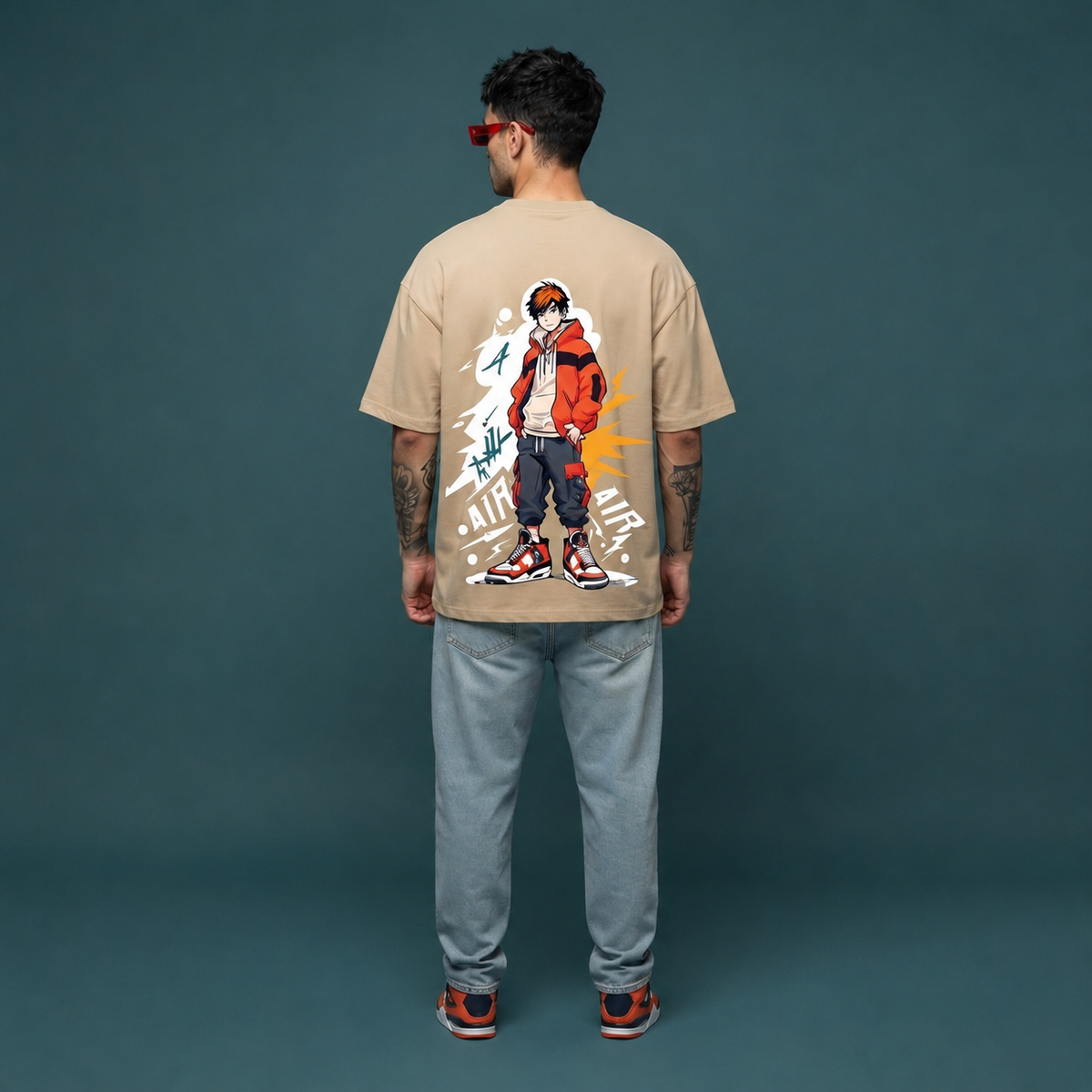 Men's Oversized Air jordan Graphic Printed T-Shirt