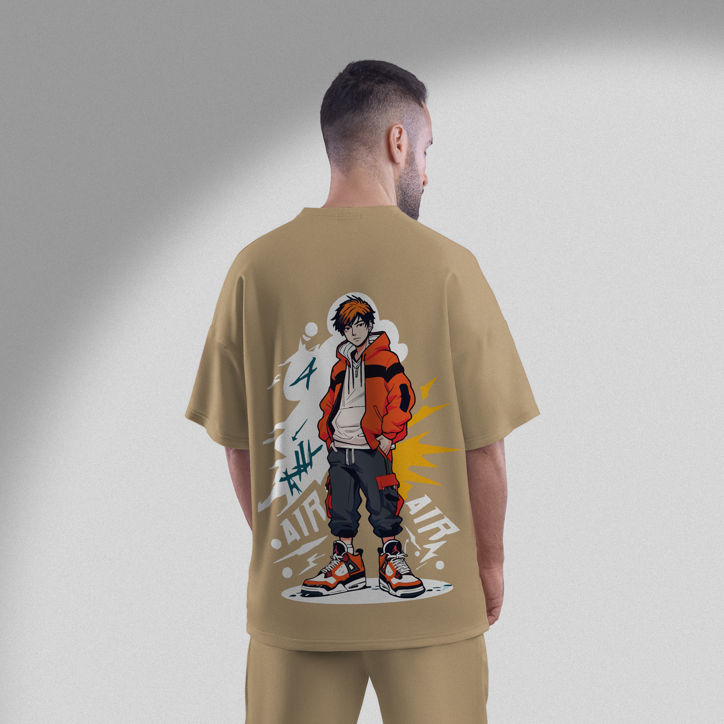 Men's Oversized Air jordan Graphic Printed T-Shirt