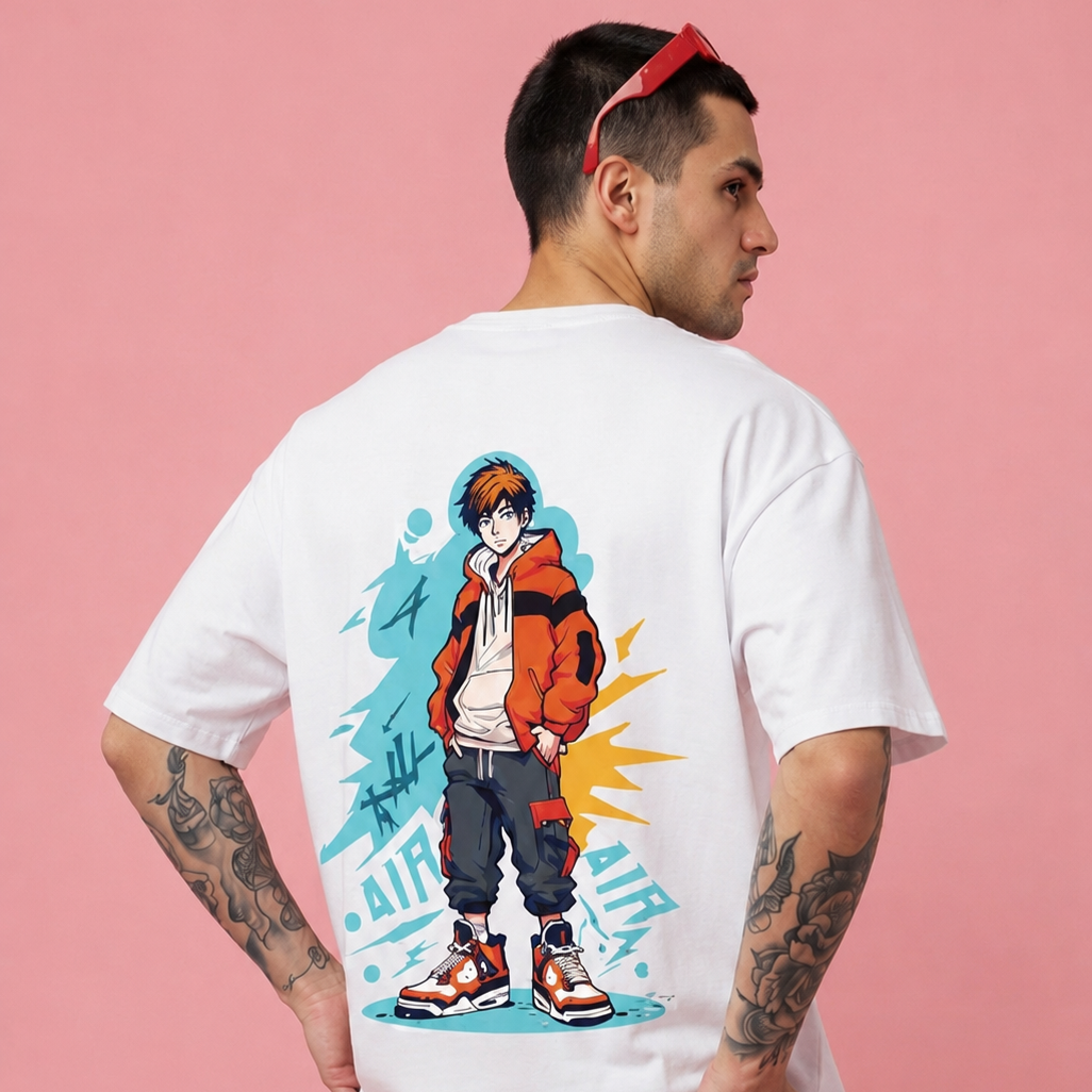 Men's Oversized Air jordan Graphic Printed T-Shirt