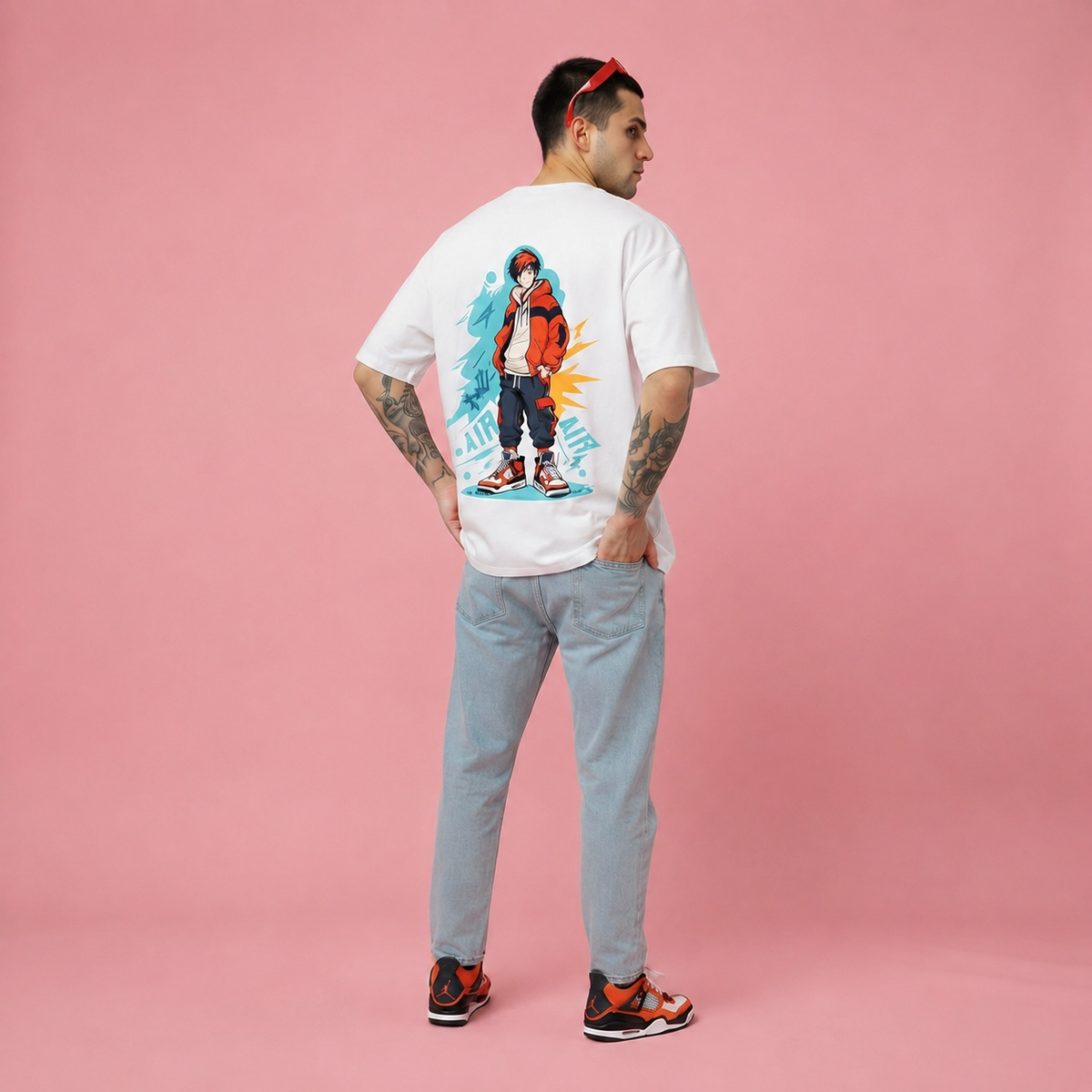 Men's Oversized Air jordan Graphic Printed T-Shirt